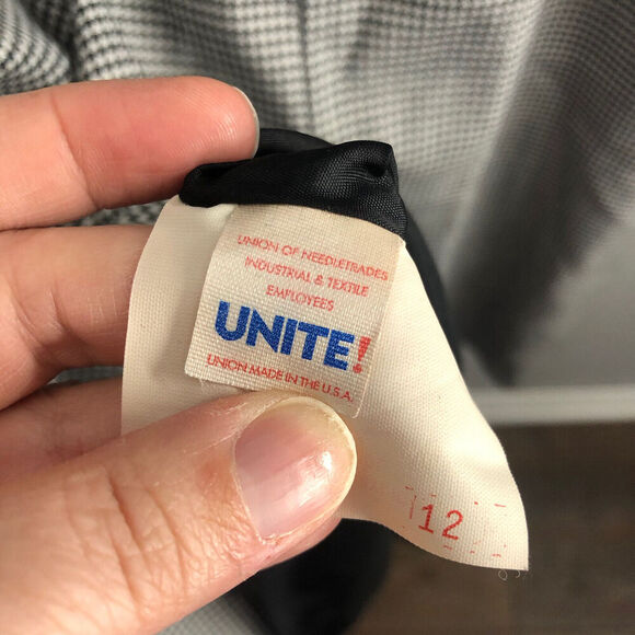 Misty Lane Womens Size 12 USA Union Made Houndstooth Maxi Dress Holiday Vintage - Picture 8 of 12